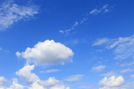 White clouds on the skyの写真素材