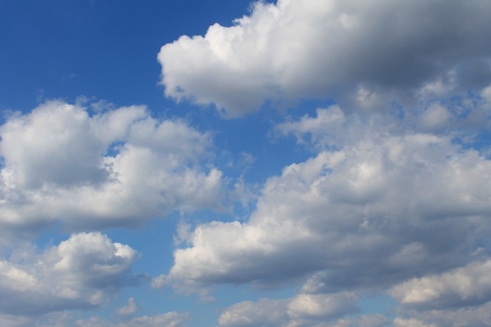 White clouds on the skyの写真素材