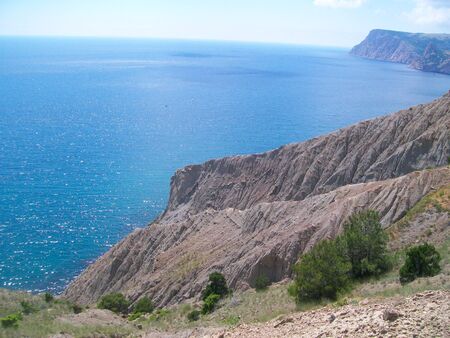 Black sea coast in Crimeaの写真素材