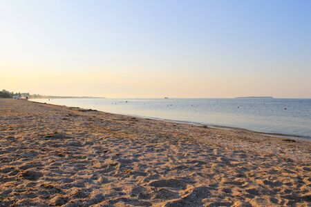 Sunrise over the Black sea, Ukraineの写真素材