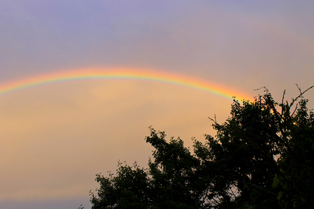 Rainbow in the skyの写真素材
