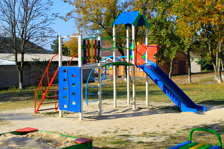 Emply playground in the parkの写真素材