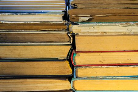 Stack of the old books. Books backgroundの写真素材