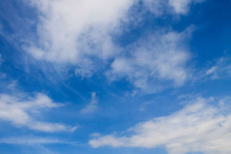 White clouds in blue skyの写真素材