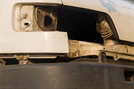 Close-up of white Ñar without headlightの写真素材
