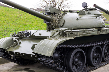Armored tank in National Museum of the History of Ukraine in the Second World War. Memorial complex in Kiev, Ukraineのeditorial素材