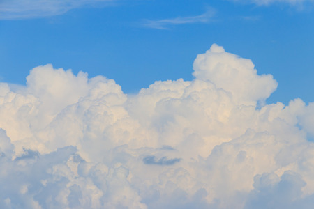 White clouds in blue sky