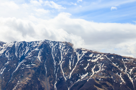 View on the Caucasus mountains in Georgiaの写真素材