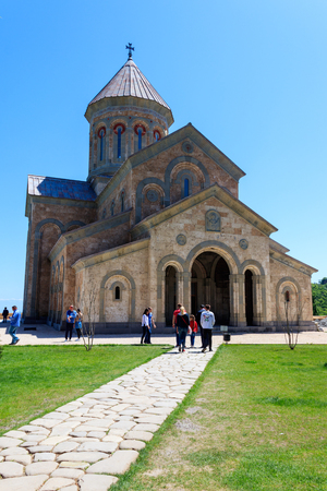 Sighnaghi, Kakheti, Georgia - May 2, 2018: Monastery of St. Nino at Bodbe is a Georgian Orthodox...