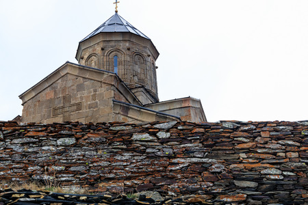 Gergeti Trinity Church (Tsminda Sameba), Holy Trinity Church near the village of Gergeti in...