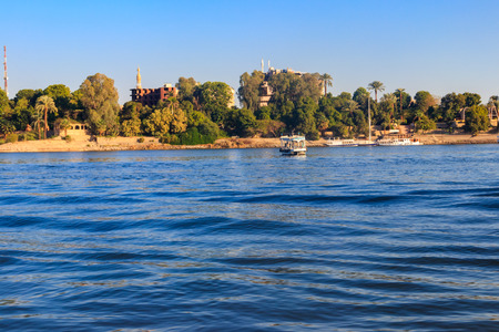 View of Nile river in Luxor, Egyptの写真素材