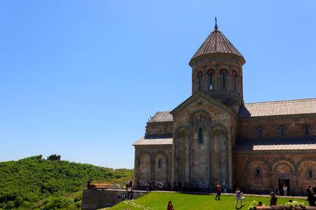 Sighnaghi, Kakheti, Georgia - May 2, 2018: Monastery of St. Nino at Bodbe is a Georgian Orthodox...