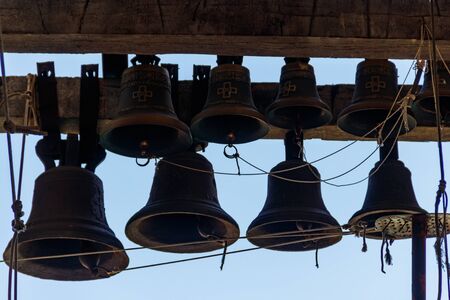 Close-up of orthodox church bellsの写真素材