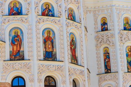 Close-up of Dormition Cathedral of the Kiev Pechersk Lavra (Kiev Monastery of the Caves) in Ukraine