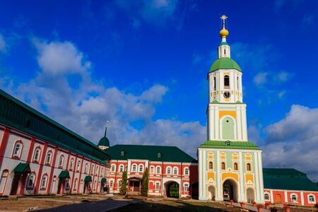Bell tower of Sanaksar monastery of the Nativity of the Mother of God in Temnikov, Republic...