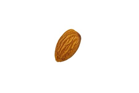 Almond nut isolated on white backgroundの写真素材