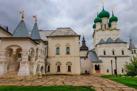 Architectural ensemble of the Rostov Kremlin in Rostov Veliky, Russia. Golden ring of Russiaの写真素材
