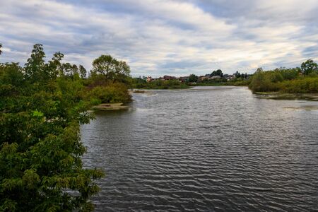 View of the Vichkinza river in Diveyevo, Russiaの写真素材