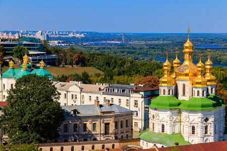 View of Church of All Saints in Kiev Pechersk Lavra (Kiev Monastery of the Caves) in Ukraine. Kiev...
