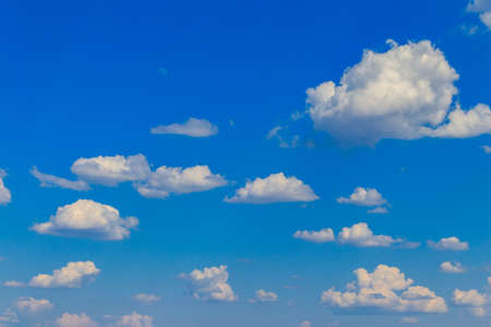 White clouds in blue sky