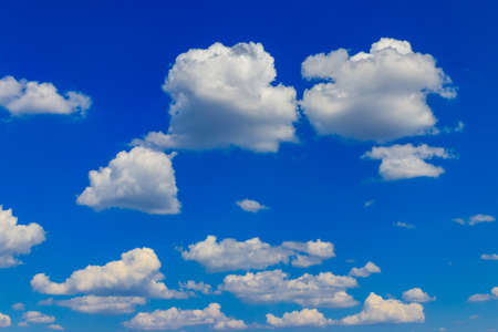 White clouds in blue skyの写真素材