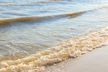 Soft wave of sea on sandy beach