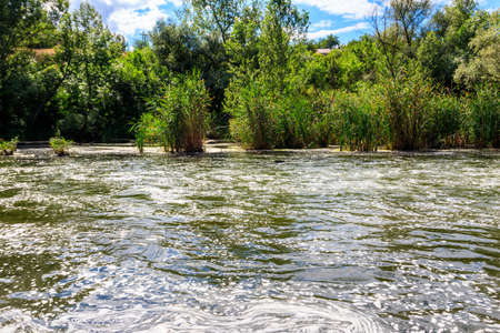 View of the Inhulets river in Kryvyi Rih, Ukraine
