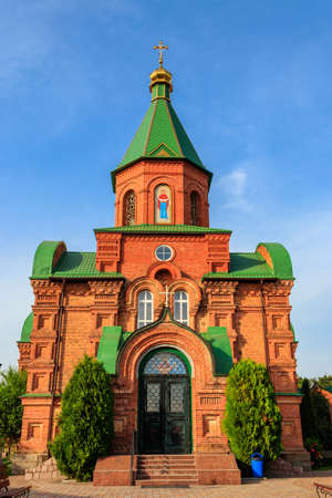Intercession church in Kamiani Potoky village near Kremenchug, Ukraineの写真素材