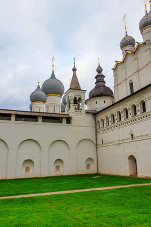 Architectural ensemble of the Rostov Kremlin in Rostov Veliky, Russia. Golden ring of Russiaのeditorial素材