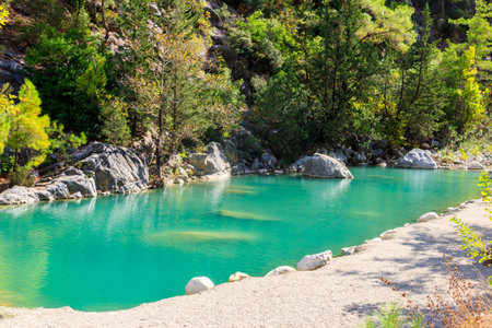 View of Goynuk canyon in Antalya province, Turkeyの写真素材