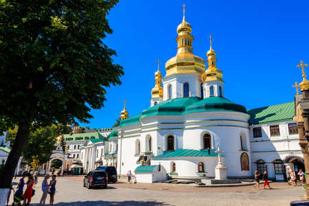 Kiev, Ukraine - August 24, 2019: Church of the Exaltation of the Holy Cross in the Kyiv Pechersk...
