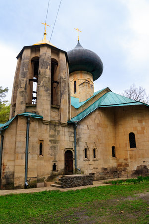 Transfiguration church (build in 1903) in Natalyevka estate complex in Kharkiv region, Ukraine
