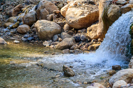 Small waterfall in Goynuk canyon in Antalya province, Turkeyの写真素材