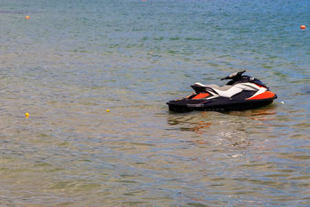 Empty personal watercraft in a sea. Summer vacation conceptの写真素材