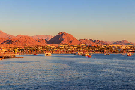 View of Naama Bay in Sharm El Sheikh, Egypt. View from above