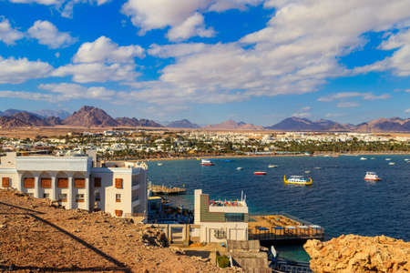 View of Naama Bay in Sharm El Sheikh, Egypt. View from above