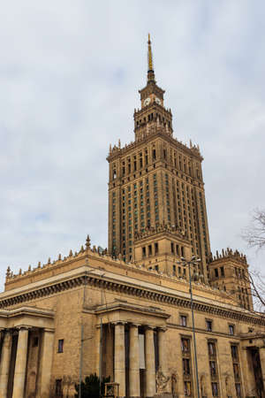 Palace of Culture and Science in Warsaw, Polandのeditorial素材