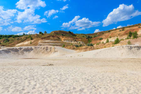 View of the white sand hillsの写真素材