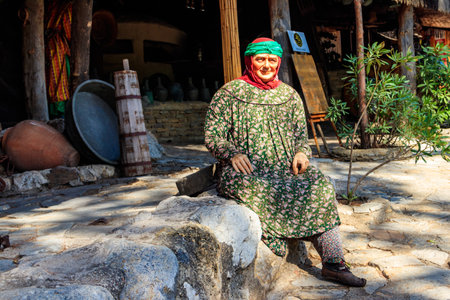Kemer, Turkey - October 24, 2020: Ethnographic Yoruk park - an open-air museum telling about the life of Turkish nomads in Kemer, Antalya province in Turkeyのeditorial素材