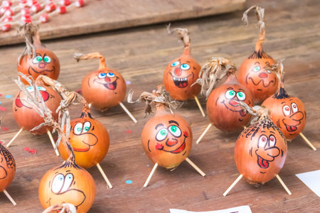 Onions trade at traditional annual swiss festival Zibelemaerit Holiday (Onion Market) in Bern,...