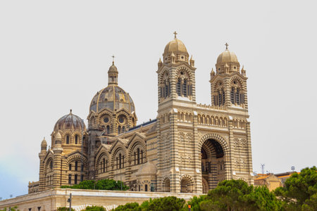 Cathedral of Saint Mary Major in Marseille, Franceの写真素材