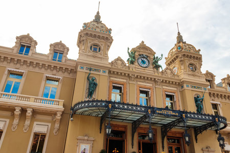 Monte Carlo, Monaco - May 18, 2023: Facade of the Grand Casino in Monte Carlo, Monacoのeditorial素材