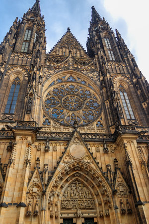 St. Vitus Cathedral in Prague, Czech Republicの写真素材