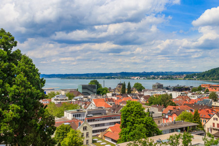 View of Bregenz city, Austriaの写真素材