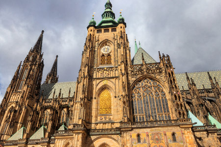 St. Vitus Cathedral in Prague, Czech Republicの写真素材