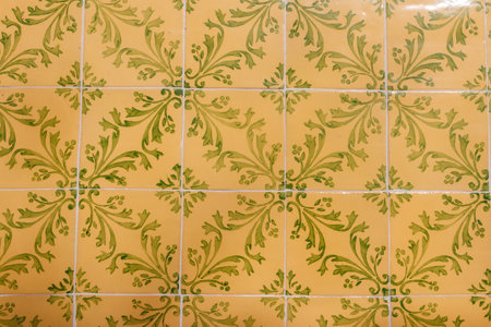 Background of the traditional ornate portuguese decorative tiles azulejos