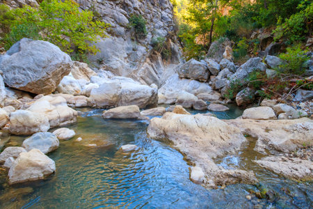 View of Goynuk canyon in Antalya province, Turkeyの写真素材