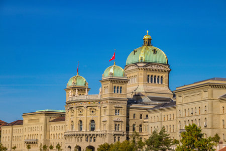 View of Federal Palace of Switzerland in Bern