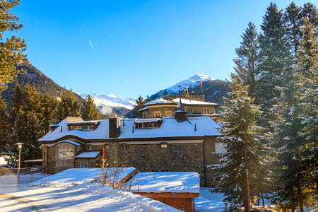 Chateau Bruxelles in Davos, Switzerlandのeditorial素材