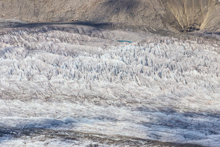 Close-up of Aletsch Glacier, Switzerlandの写真素材
